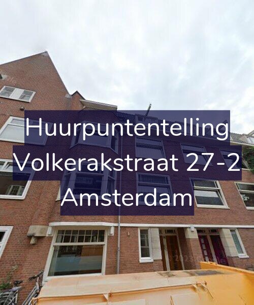 Foto gevel Huurpuntentelling voor Volkerakstraat 27-2, Amsterdam