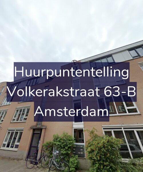 Foto gevel Huurpuntentelling voor Volkerakstraat 63-B, Amsterdam