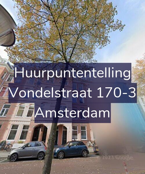 Foto gevel Huurpuntentelling voor Vondelstraat 170-3, Amsterdam
