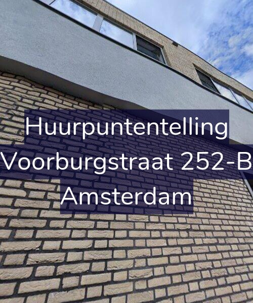 Foto gevel Huurpuntentelling voor Voorburgstraat 252-B, Amsterdam