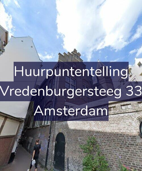 Foto gevel Huurpuntentelling voor Vredenburgersteeg 33, Amsterdam