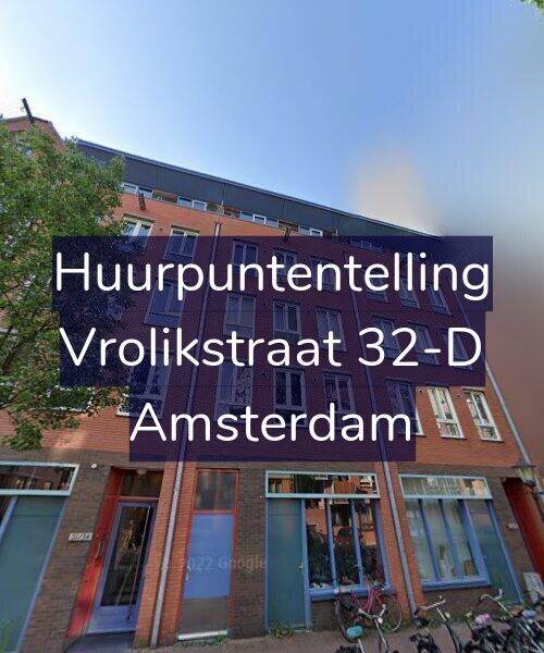 Foto gevel Huurpuntentelling voor Vrolikstraat 32-D, Amsterdam