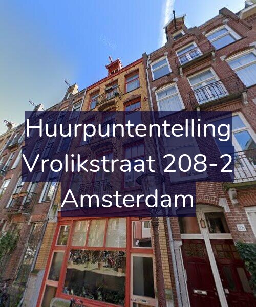 Foto gevel Huurpuntentelling voor Vrolikstraat 208-2, Amsterdam