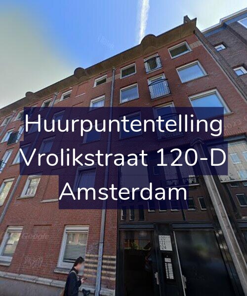 Foto gevel Huurpuntentelling voor Vrolikstraat 120-D, Amsterdam