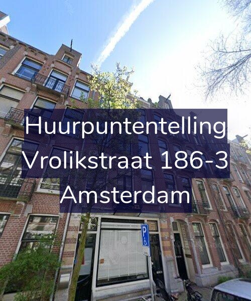 Foto gevel Huurpuntentelling voor Vrolikstraat 186-3, Amsterdam