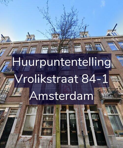 Foto gevel Huurpuntentelling voor Vrolikstraat 84-1, Amsterdam