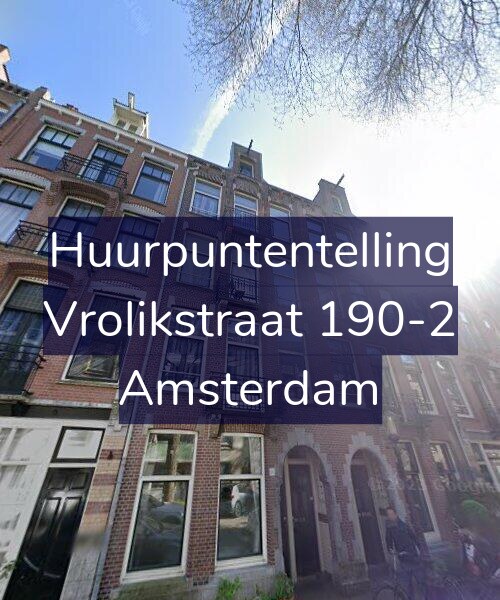 Foto gevel Huurpuntentelling voor Vrolikstraat 190-2, Amsterdam