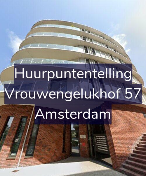 Foto gevel Huurpuntentelling voor Vrouwengelukhof 57, Amsterdam