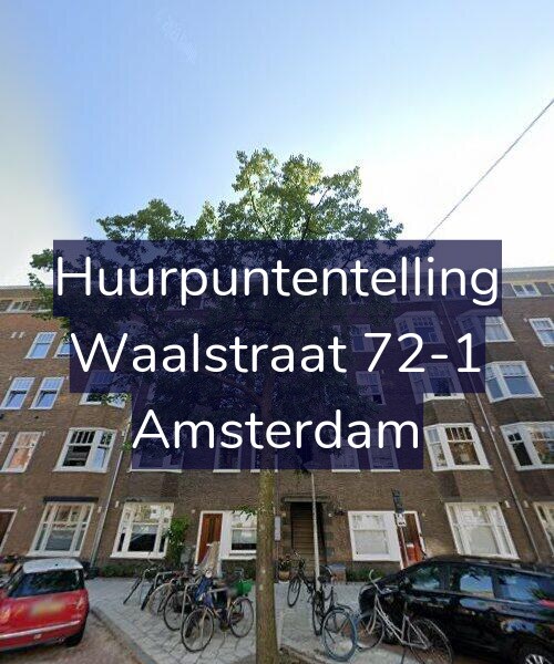 Foto gevel Huurpuntentelling voor Waalstraat 72-1, Amsterdam