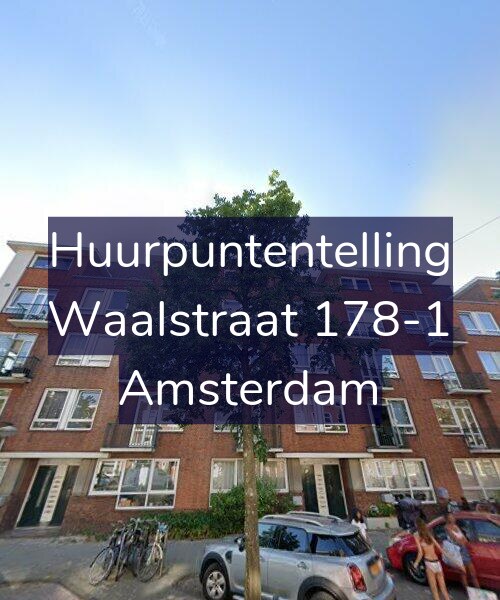 Foto gevel Huurpuntentelling voor Waalstraat 178-1, Amsterdam