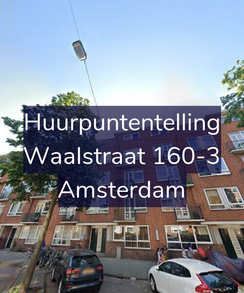Foto gevel Huurpuntentelling voor Waalstraat 160-3, Amsterdam