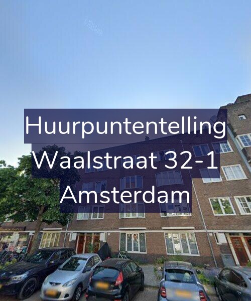 Foto gevel Huurpuntentelling voor Waalstraat 32-1, Amsterdam