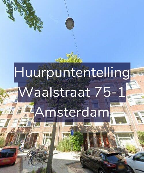 Foto gevel Huurpuntentelling voor Waalstraat 75-1, Amsterdam