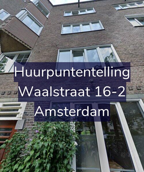 Foto gevel Huurpuntentelling voor Waalstraat 16-2, Amsterdam