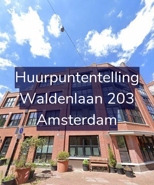 Foto gevel Huurpuntentelling voor Waldenlaan 203, Amsterdam