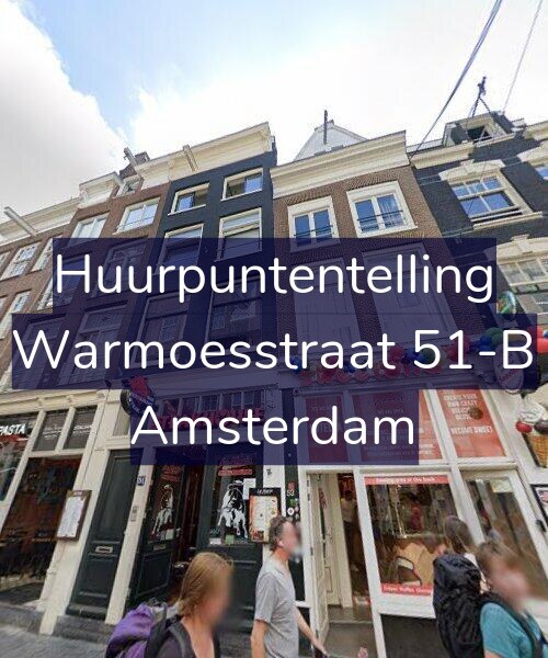 Foto gevel Huurpuntentelling voor Warmoesstraat 51-B, Amsterdam