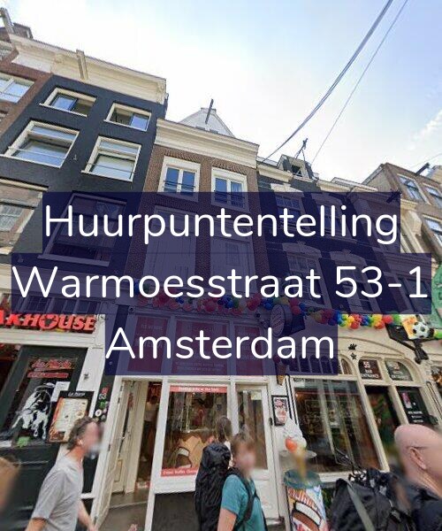 Foto gevel Huurpuntentelling voor Warmoesstraat 53-1, Amsterdam