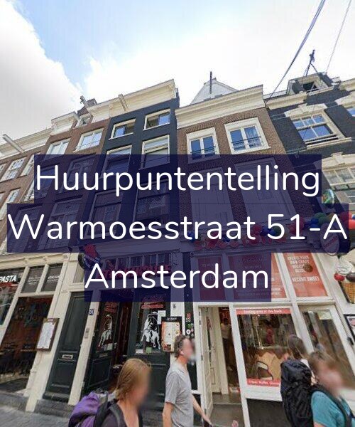 Foto gevel Huurpuntentelling voor Warmoesstraat 51-A, Amsterdam