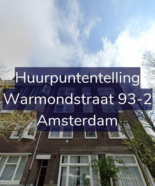Foto gevel Huurpuntentelling voor Warmondstraat 93-2, Amsterdam
