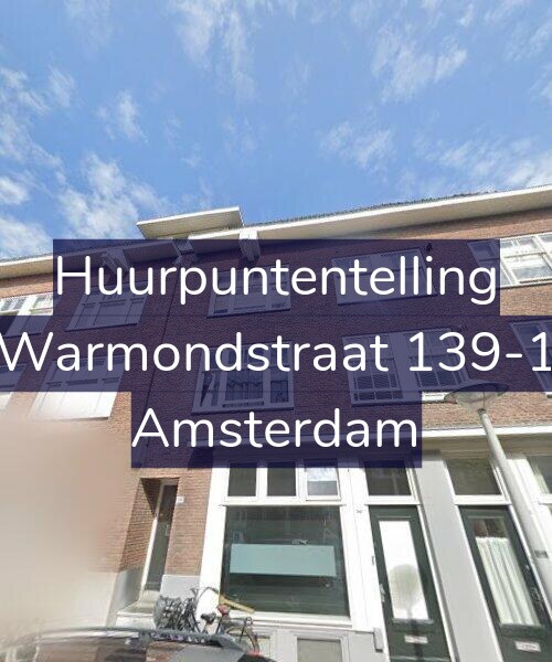 Foto gevel Huurpuntentelling voor Warmondstraat 139-1, Amsterdam