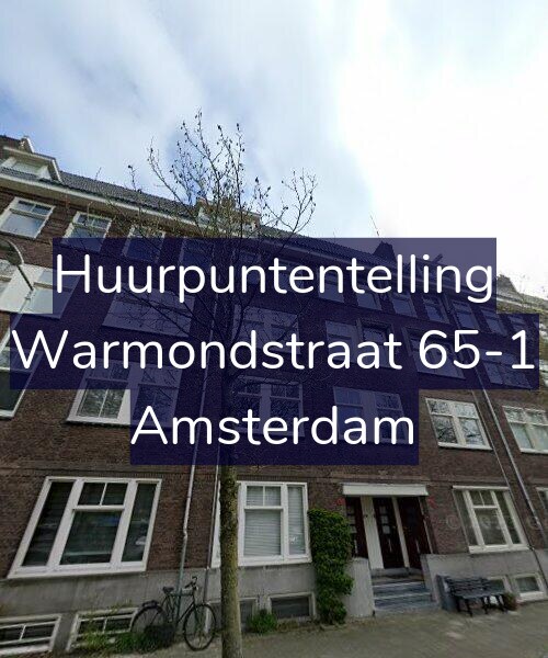 Foto gevel Huurpuntentelling voor Warmondstraat 65-1, Amsterdam