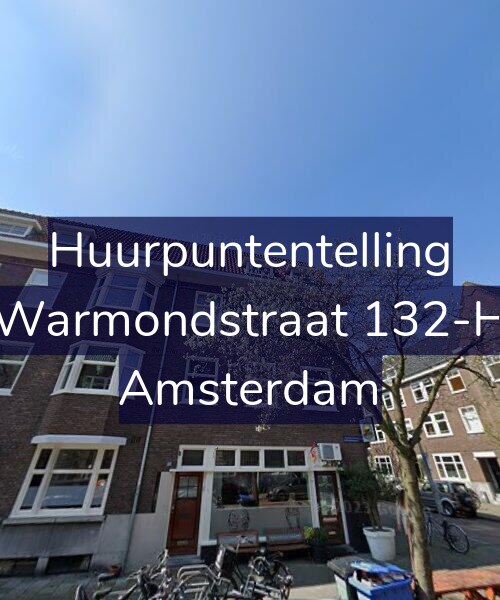 Foto gevel Huurpuntentelling voor Warmondstraat 132-H, Amsterdam