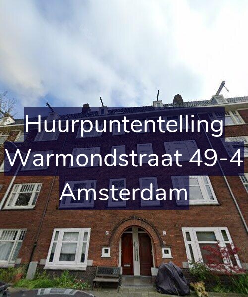 Foto gevel Huurpuntentelling voor Warmondstraat 49-4, Amsterdam