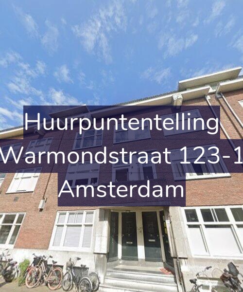 Foto gevel Huurpuntentelling voor Warmondstraat 123-1, Amsterdam