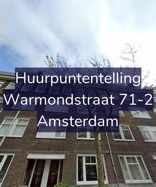 Foto gevel Huurpuntentelling voor Warmondstraat 71-2, Amsterdam