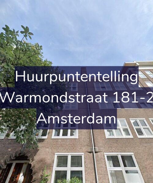 Foto gevel Huurpuntentelling voor Warmondstraat 181-2, Amsterdam