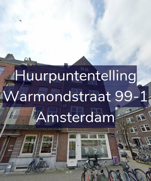 Foto gevel Huurpuntentelling voor Warmondstraat 99-1, Amsterdam