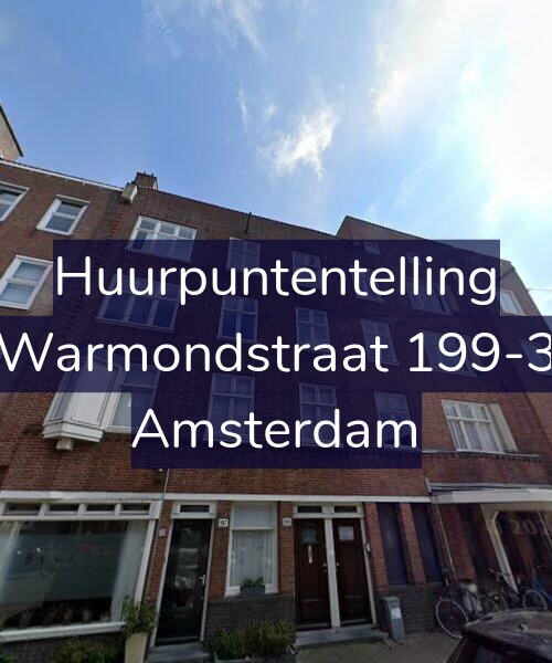 Foto gevel Huurpuntentelling voor Warmondstraat 199-3, Amsterdam