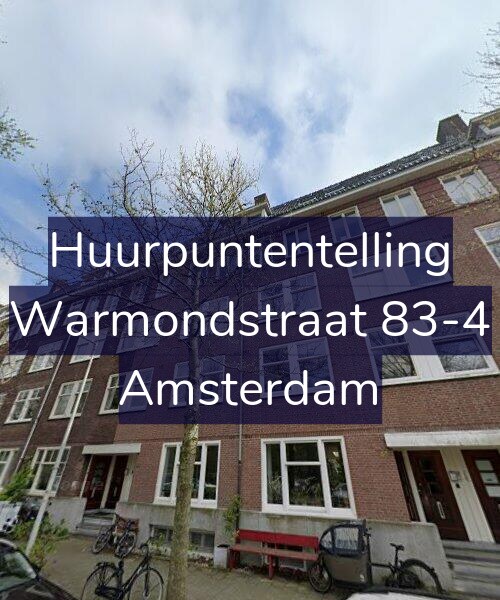 Foto gevel Huurpuntentelling voor Warmondstraat 83-4, Amsterdam