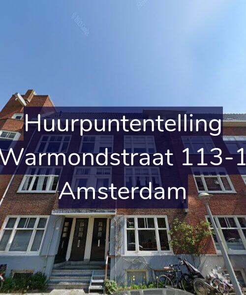 Foto gevel Huurpuntentelling voor Warmondstraat 113-1, Amsterdam