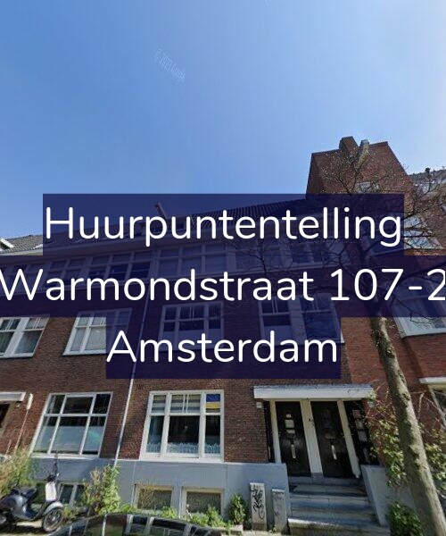 Foto gevel Huurpuntentelling voor Warmondstraat 107-2, Amsterdam