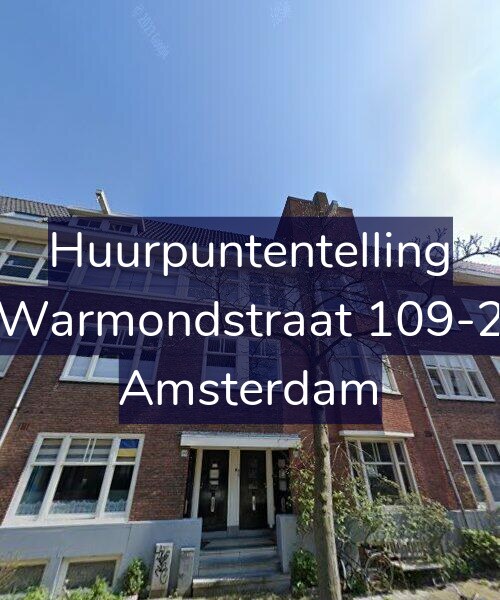 Foto gevel Huurpuntentelling voor Warmondstraat 109-2, Amsterdam