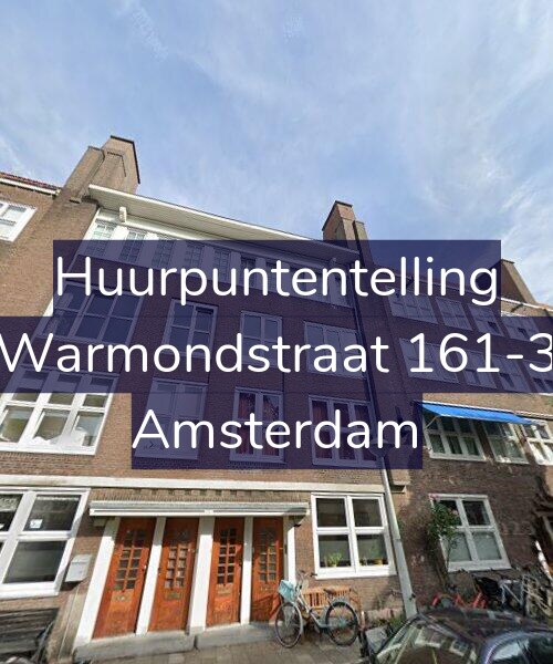 Foto gevel Huurpuntentelling voor Warmondstraat 161-3, Amsterdam