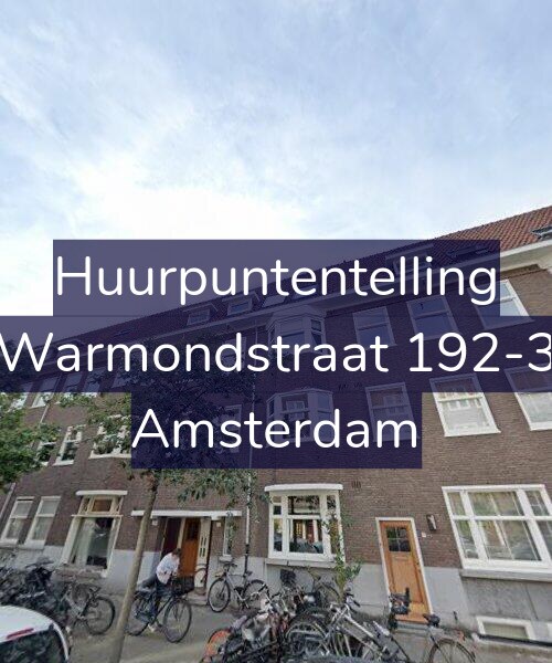 Foto gevel Huurpuntentelling voor Warmondstraat 192-3, Amsterdam