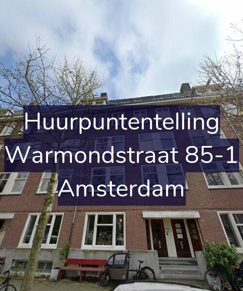 Foto gevel Huurpuntentelling voor Warmondstraat 85-1, Amsterdam