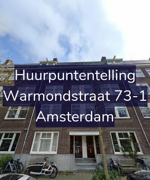 Foto gevel Huurpuntentelling voor Warmondstraat 73-1, Amsterdam
