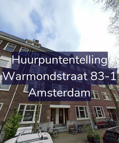 Foto gevel Huurpuntentelling voor Warmondstraat 83-1, Amsterdam