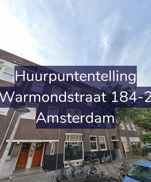 Foto gevel Huurpuntentelling voor Warmondstraat 184-2, Amsterdam