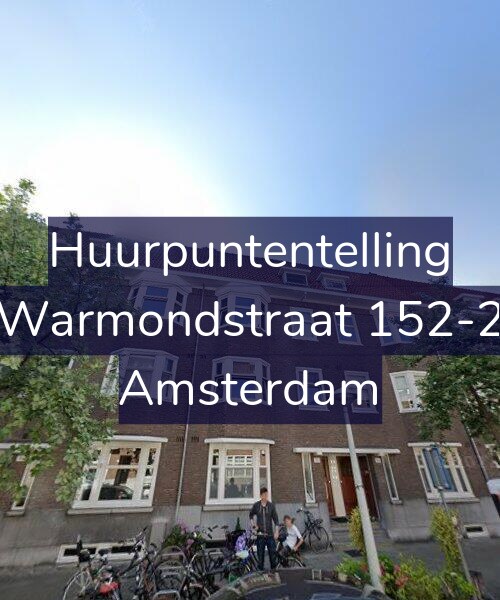 Foto gevel Huurpuntentelling voor Warmondstraat 152-2, Amsterdam