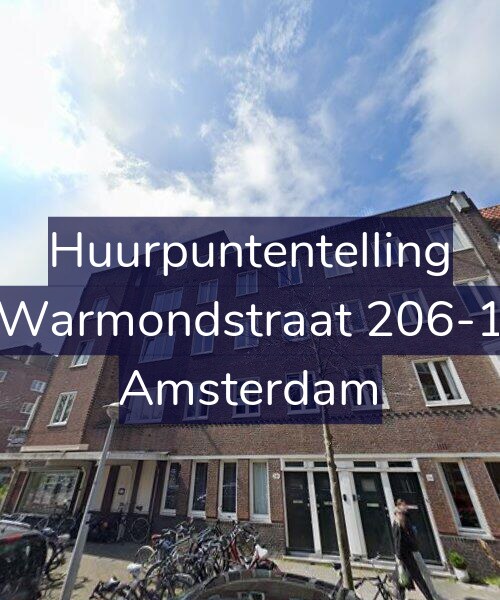 Foto gevel Huurpuntentelling voor Warmondstraat 206-1, Amsterdam