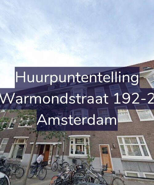 Foto gevel Huurpuntentelling voor Warmondstraat 192-2, Amsterdam