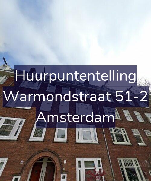 Foto gevel Huurpuntentelling voor Warmondstraat 51-2, Amsterdam