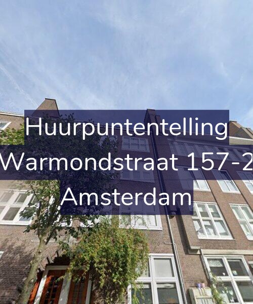 Foto gevel Huurpuntentelling voor Warmondstraat 157-2, Amsterdam