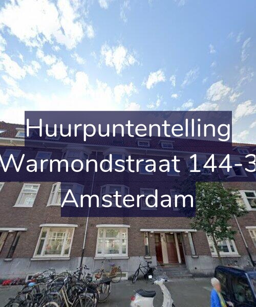 Foto gevel Huurpuntentelling voor Warmondstraat 144-3, Amsterdam