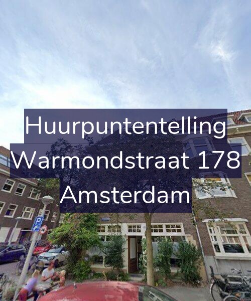 Foto gevel Huurpuntentelling voor Warmondstraat 178, Amsterdam