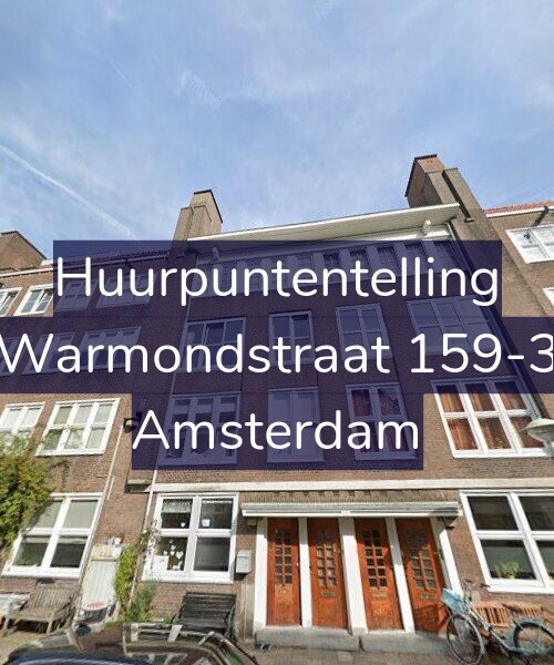 Foto gevel Huurpuntentelling voor Warmondstraat 159-3, Amsterdam